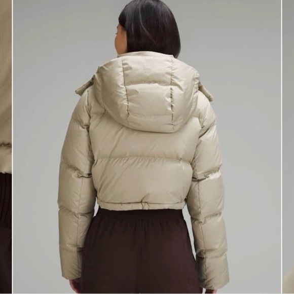 Lululemon Wunder Puff Super-Cropped Jacket – Heathered Raw Linen - Picture 9 of 10